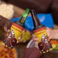 Personalized Spain Christmas 4 in 1 Can Cooler Tumbler Santa Riding Red Bull Feliz Navidad - Wonder Print Shop