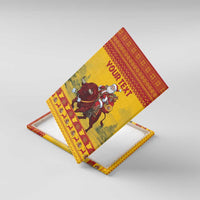 Personalized Spain Christmas Canvas Wall Art Santa Riding Red Bull Feliz Navidad - Wonder Print Shop