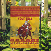 Personalized Spain Christmas Garden Flag Santa Riding Red Bull Feliz Navidad - Wonder Print Shop