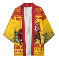 Personalized Spain Christmas Kimono Santa Riding Red Bull Feliz Navidad - Wonder Print Shop