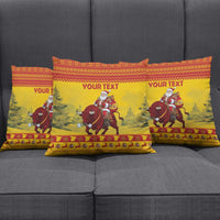 Personalized Spain Christmas Pillow Cover Santa Riding Red Bull Feliz Navidad - Wonder Print Shop