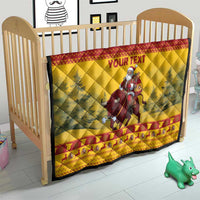 Personalized Spain Christmas Quilt Santa Riding Red Bull Feliz Navidad - Wonder Print Shop
