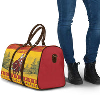 Personalized Spain Christmas Travel Bag Santa Riding Red Bull Feliz Navidad - Wonder Print Shop
