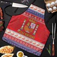 Spain Coat Of Arms Christmas Apron Feliz Navidad - Wonder Print Shop