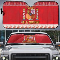 Spain Coat Of Arms Christmas Auto Sun Shade Feliz Navidad - Wonder Print Shop