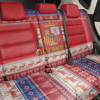 Spain Coat Of Arms Christmas Back Car Seat Cover Feliz Navidad - Wonder Print Shop