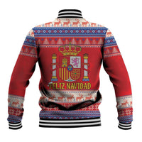 Spain Coat Of Arms Christmas Baseball Jacket Feliz Navidad - Wonder Print Shop