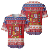 Spain Coat Of Arms Christmas Baseball Jersey Feliz Navidad - Wonder Print Shop