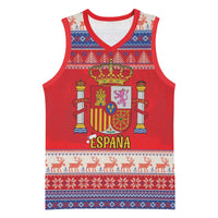Spain Coat Of Arms Christmas Basketball Jersey Feliz Navidad - Wonder Print Shop