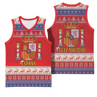 Spain Coat Of Arms Christmas Basketball Jersey Feliz Navidad - Wonder Print Shop