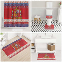 Spain Coat Of Arms Christmas Bathroom Set Feliz Navidad - Wonder Print Shop
