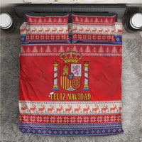 Spain Coat Of Arms Christmas Bedding Set Feliz Navidad - Wonder Print Shop
