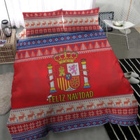 Spain Coat Of Arms Christmas Bedding Set Feliz Navidad - Wonder Print Shop
