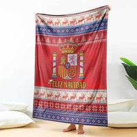 Spain Coat Of Arms Christmas Blanket Feliz Navidad - Wonder Print Shop