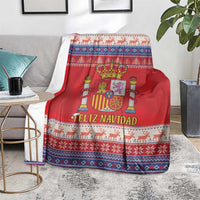 Spain Coat Of Arms Christmas Blanket Feliz Navidad - Wonder Print Shop