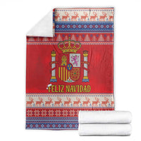 Spain Coat Of Arms Christmas Blanket Feliz Navidad - Wonder Print Shop