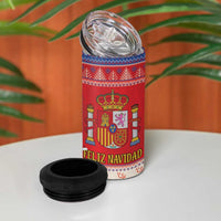 Spain Coat Of Arms Christmas 4 in 1 Can Cooler Tumbler Feliz Navidad - Wonder Print Shop
