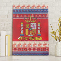 Spain Coat Of Arms Christmas Canvas Wall Art Feliz Navidad - Wonder Print Shop