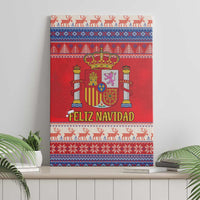 Spain Coat Of Arms Christmas Canvas Wall Art Feliz Navidad - Wonder Print Shop