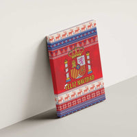 Spain Coat Of Arms Christmas Canvas Wall Art Feliz Navidad - Wonder Print Shop