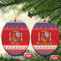 Spain Coat Of Arms Christmas Ceramic Ornament Feliz Navidad - Wonder Print Shop