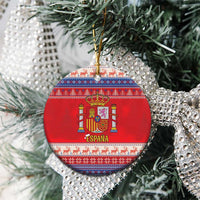 Spain Coat Of Arms Christmas Ceramic Ornament Feliz Navidad - Wonder Print Shop