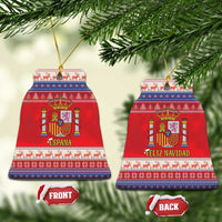 Spain Coat Of Arms Christmas Ceramic Ornament Feliz Navidad - Wonder Print Shop