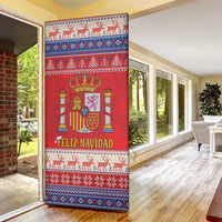 Spain Coat Of Arms Christmas Door Cover Feliz Navidad - Wonder Print Shop