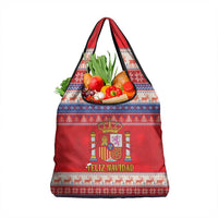 Spain Coat Of Arms Christmas Grocery Bag Feliz Navidad - Wonder Print Shop