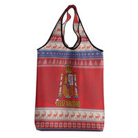 Spain Coat Of Arms Christmas Grocery Bag Feliz Navidad - Wonder Print Shop