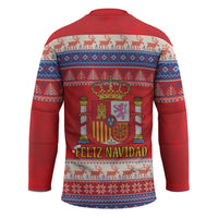 Spain Coat Of Arms Christmas Hockey Jersey Feliz Navidad - Wonder Print Shop
