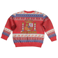 Spain Coat Of Arms Christmas Kid Ugly Christmas Sweater Feliz Navidad - Wonder Print Shop