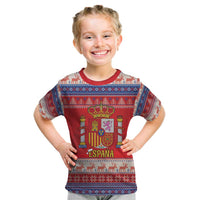Spain Coat Of Arms Christmas Kid T Shirt Feliz Navidad - Wonder Print Shop
