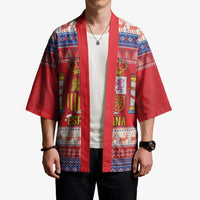 Spain Coat Of Arms Christmas Kimono Feliz Navidad - Wonder Print Shop