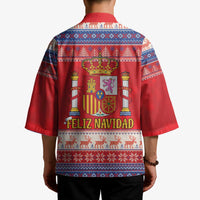 Spain Coat Of Arms Christmas Kimono Feliz Navidad - Wonder Print Shop