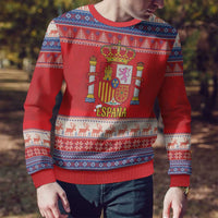 Spain Coat Of Arms Christmas Ugly Christmas Sweater Feliz Navidad - Wonder Print Shop