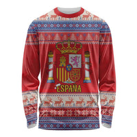 Spain Coat Of Arms Christmas Long Sleeve Shirt Feliz Navidad - Wonder Print Shop