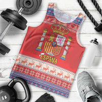 Spain Coat Of Arms Christmas Men Tank Top Feliz Navidad - Wonder Print Shop