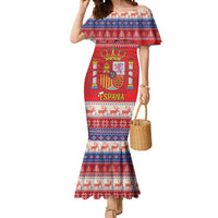 Spain Coat Of Arms Christmas Mermaid Dress Feliz Navidad - Wonder Print Shop