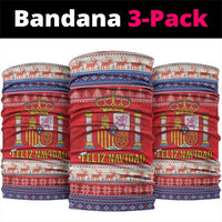 Spain Coat Of Arms Christmas Neck Gaiter Feliz Navidad - Wonder Print Shop