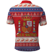 Spain Coat Of Arms Christmas Polo Shirt Feliz Navidad - Wonder Print Shop