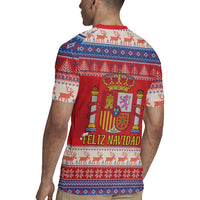 Spain Coat Of Arms Christmas Rugby Jersey Feliz Navidad - Wonder Print Shop