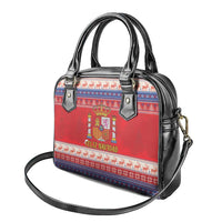 Spain Coat Of Arms Christmas Shoulder Handbag Feliz Navidad - Wonder Print Shop