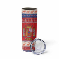Spain Coat Of Arms Christmas Skinny Tumbler Feliz Navidad - Wonder Print Shop