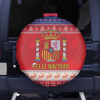 Spain Coat Of Arms Christmas Spare Tire Cover Feliz Navidad - Wonder Print Shop