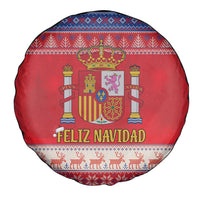 Spain Coat Of Arms Christmas Spare Tire Cover Feliz Navidad - Wonder Print Shop