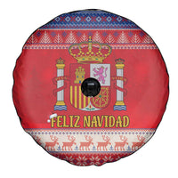 Spain Coat Of Arms Christmas Spare Tire Cover Feliz Navidad - Wonder Print Shop