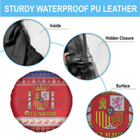 Spain Coat Of Arms Christmas Spare Tire Cover Feliz Navidad - Wonder Print Shop