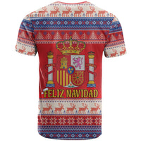 Spain Coat Of Arms Christmas T Shirt Feliz Navidad - Wonder Print Shop