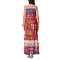 Spain Coat Of Arms Christmas Tank Maxi Dress Feliz Navidad - Wonder Print Shop